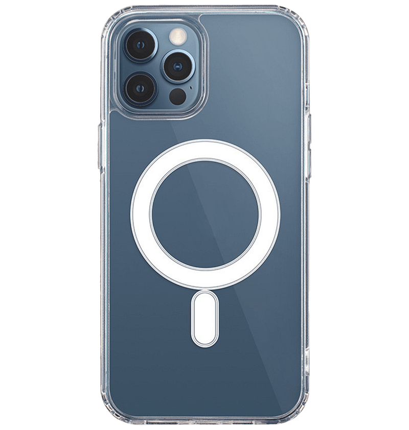 Clear generic 2mm hard Magsafe back cover for iPhone 12/12 Pro, secure and stylish fit