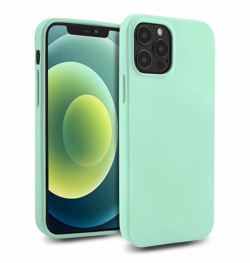 Mint Mercury Soft Feeling back cover for iPhone 13 Pro Max, stylish and protective.