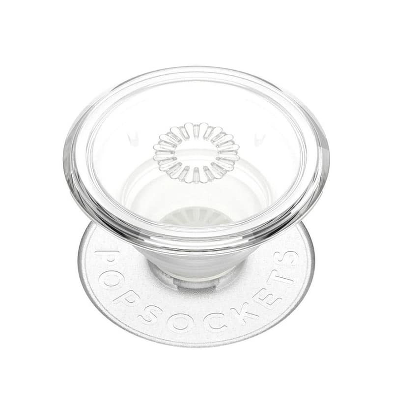 Clear adhesive PopGrip for a subtle, secure phone grip without any bulk