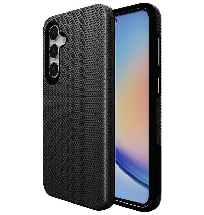 Black triangle style back cover for Samsung Galaxy A55