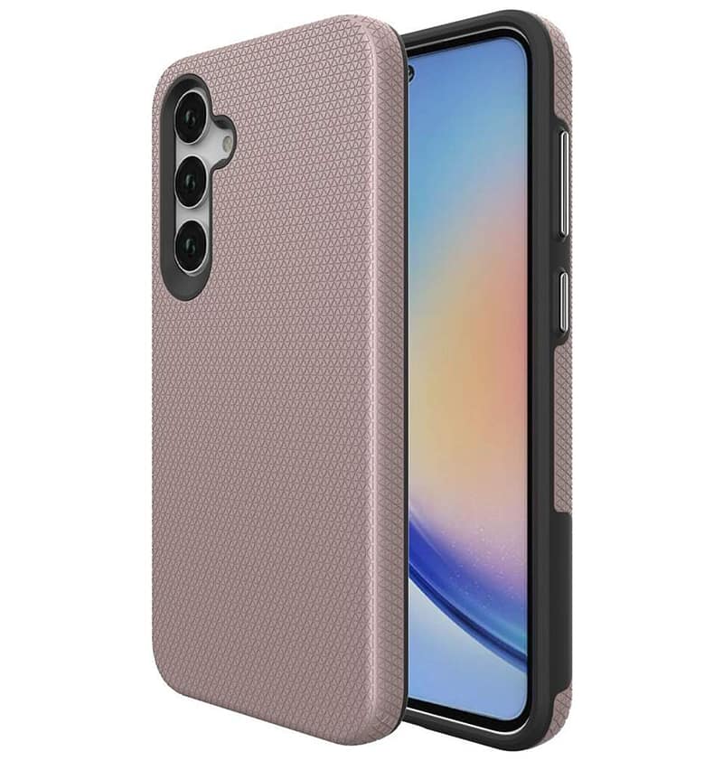 Rose gold triangle design back case for Samsung Galaxy A55