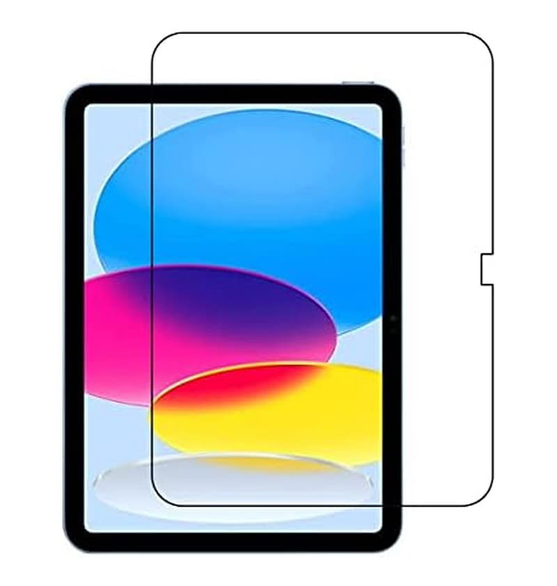 Clear tempered glass screen protector for iPad 10.9 10th Gen, smooth and durable