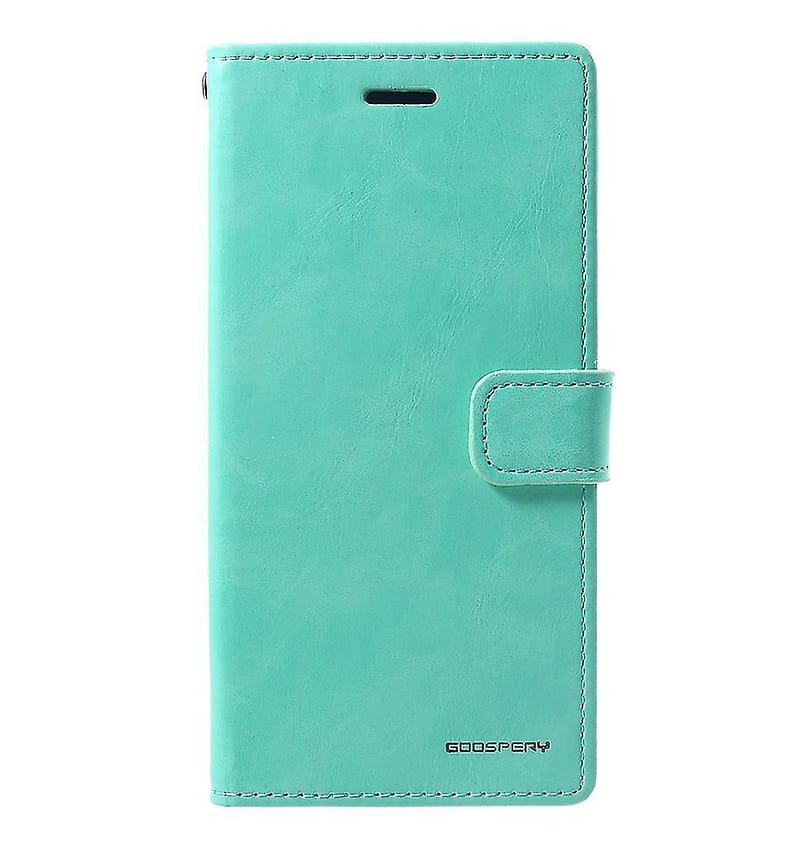 Mint Mercury Bluemoon diary flip wallet case for iPhone XR, elegant and secure.