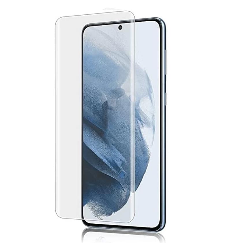 Edge-to-edge tempered glass screen protector for Galaxy S21 Plus