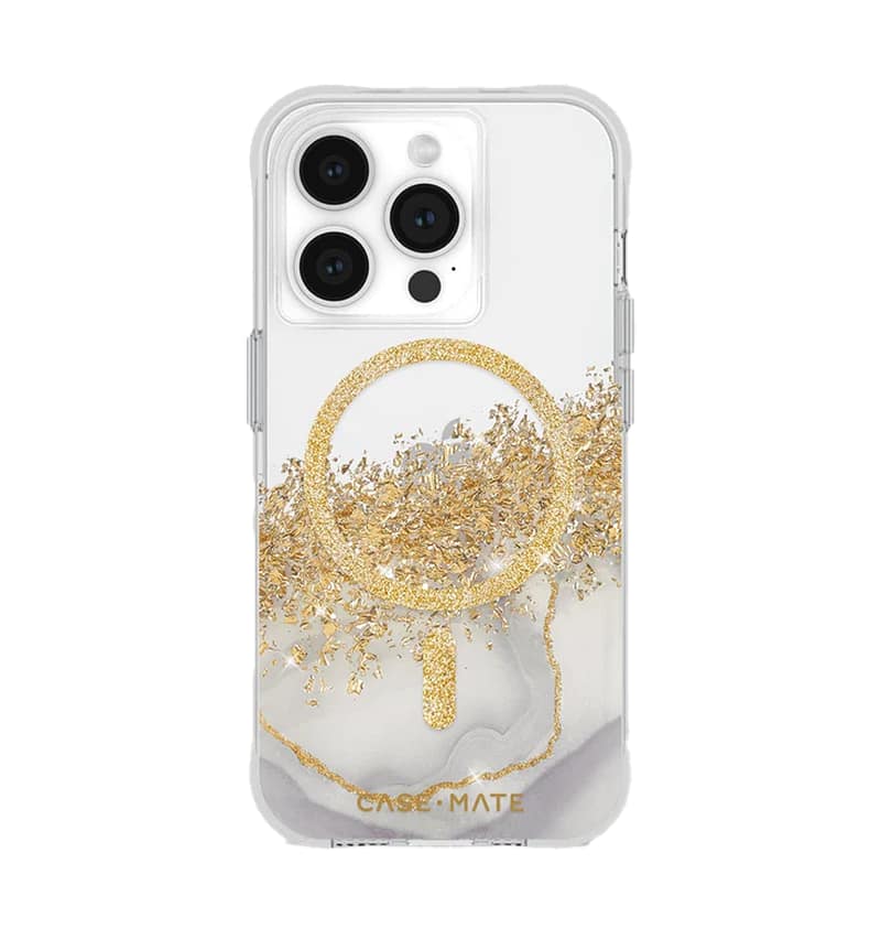 Marble Case-Mate Karat MagSafe Back Cover for iPhone 15 Pro, sophisticated and sleek