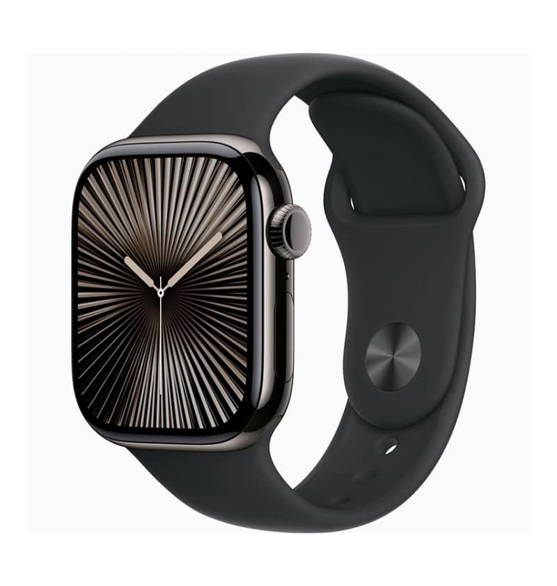 Apple Watch S10 Screen Protector 42mm, 360 Protective Glass Matte Case - Black