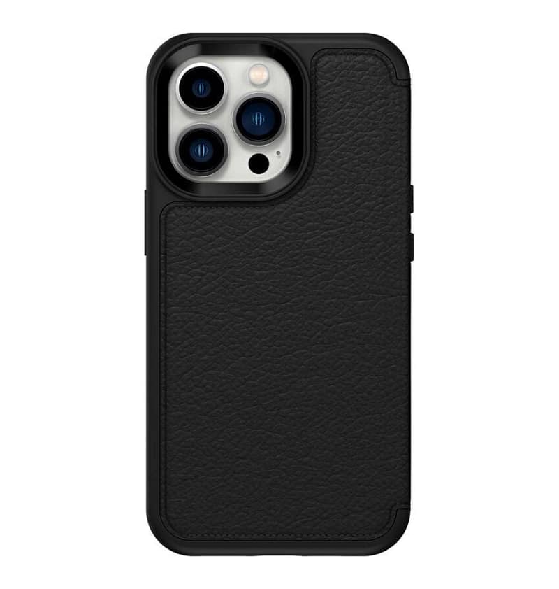 iPhone 13 Pro Case - Black | OtterBox Strada Series, Scratch-Resistant Rugged Protective Back Cover