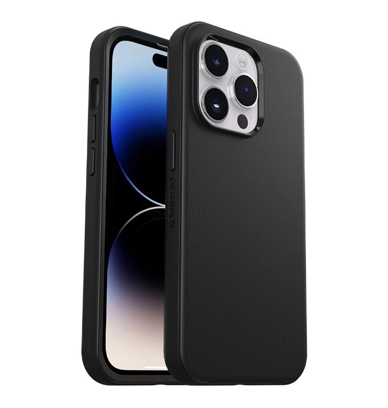 iPhone 14 Pro – Black | OtterBox Symmetry Series, Antimicrobial Soft Touch Protective Cover