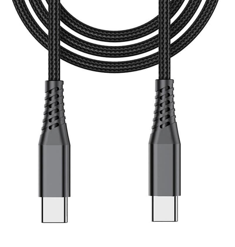BEETLE 20CM TYPE C TO TYPE C CHARGING CABLE BLACK CM-2