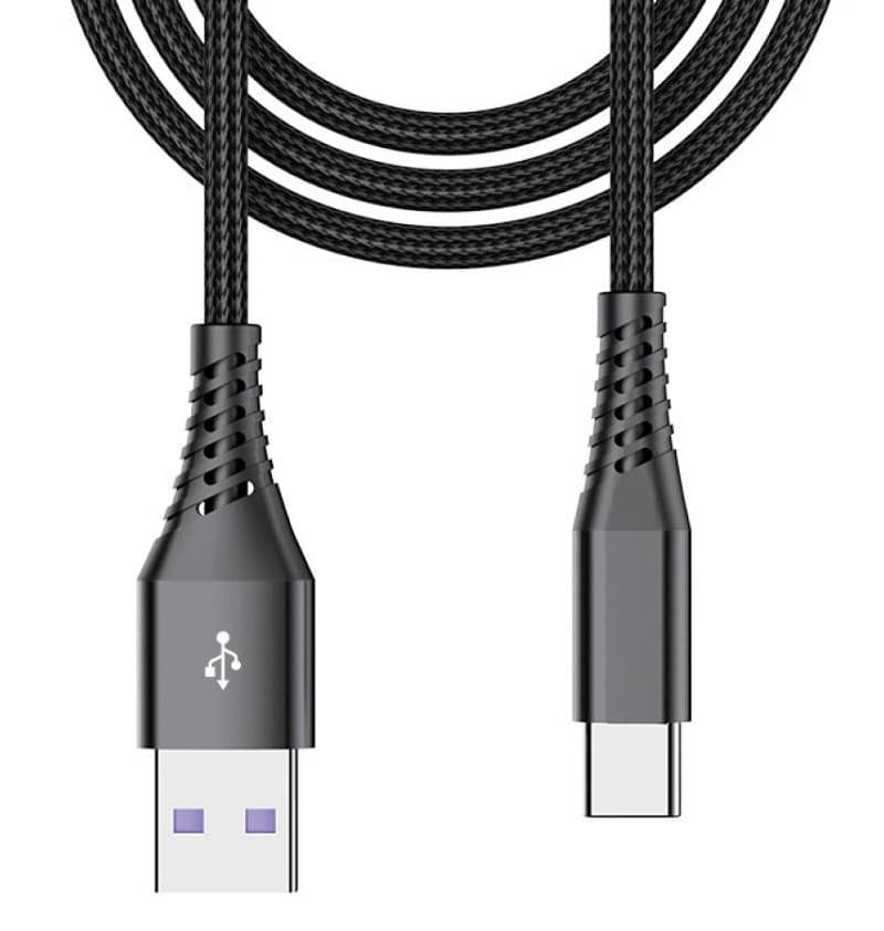 BEETLE 20CM USB A TO TYPE C CHARGING CABLE BLACK CM-3