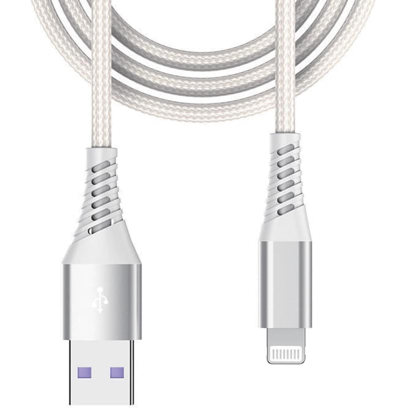 BEETLE 3M USB A TO LIGHTNING CHARGING CABLE WHITE M-4