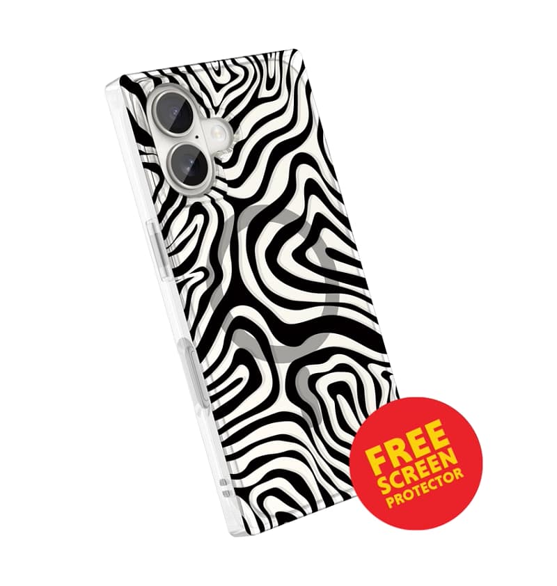 iPhone 17 Blox Case – Mono Swirl | MVR  Marbleised Swirl Design, Modular Customization, Wireless Charging Friendly