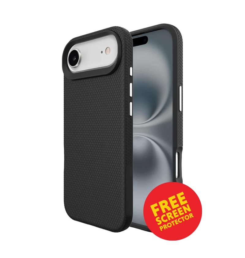 iPhone 17 Air MagSafe Case – Black | Triangle Stylish Geometric Design, Slim Fit, Magnetic Charging Ready