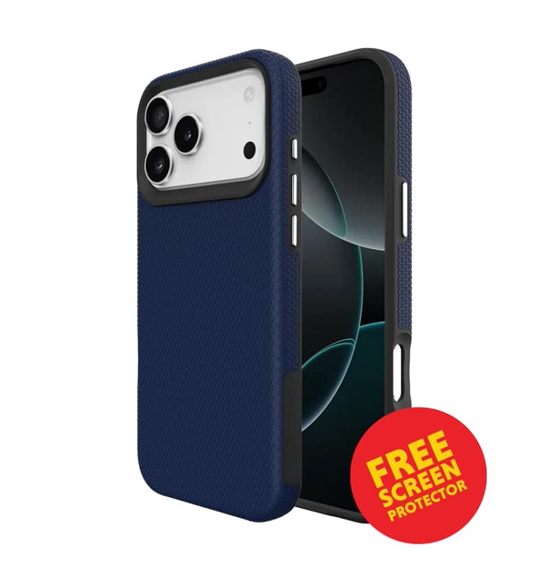 iPhone 17 Pro Max Triangle MagSafe Case – Navy | Stylish Geometric Design, Slim Fit, Magnetic Charging Ready