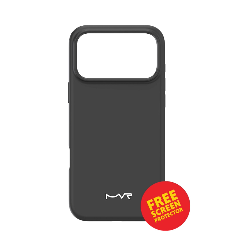 iPhone 17 Pro Max Case – Black | MVR  Liquid Silicone Soft-Touch Finish, Anti-Slip Grip, Premium Protection