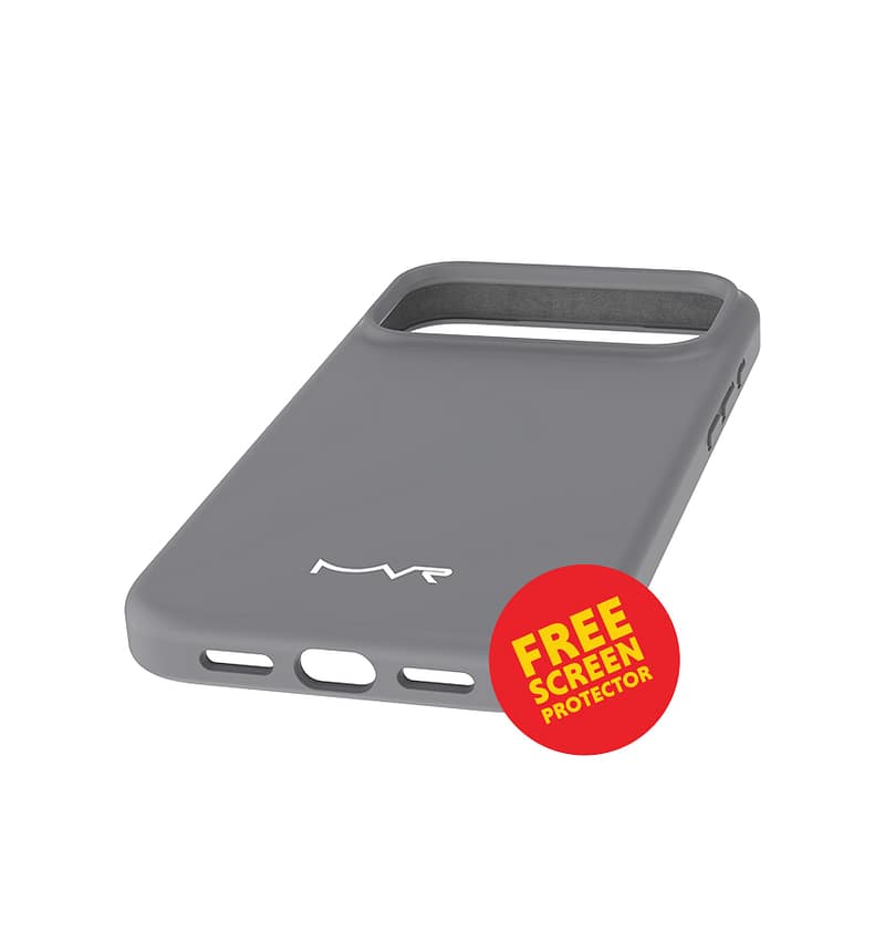 iPhone 17 Pro Max Case – Grey | MVR  Liquid Silicone Soft-Touch Finish, Anti-Slip Grip, Premium Protection