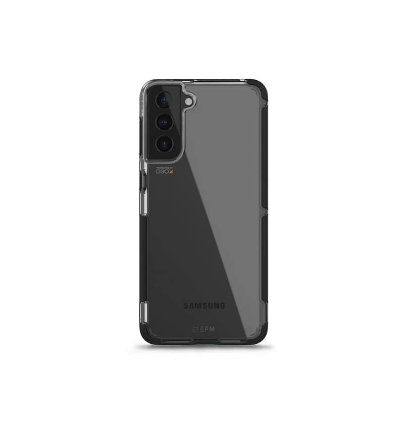 Samsung S21 Plus Case – Black/Space Grey | EFM Cayman D3O Armour 5G Signal Series Rugged, Shockproof & Durable Protection