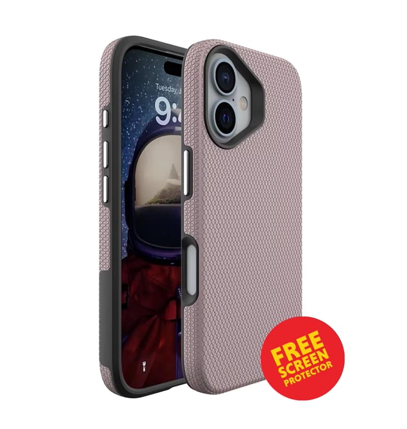 iPhone 17 Triangle MagSafe Case – Rose Gold | Military-Grade Protection, Enhanced Grip, Yellowing Resistance