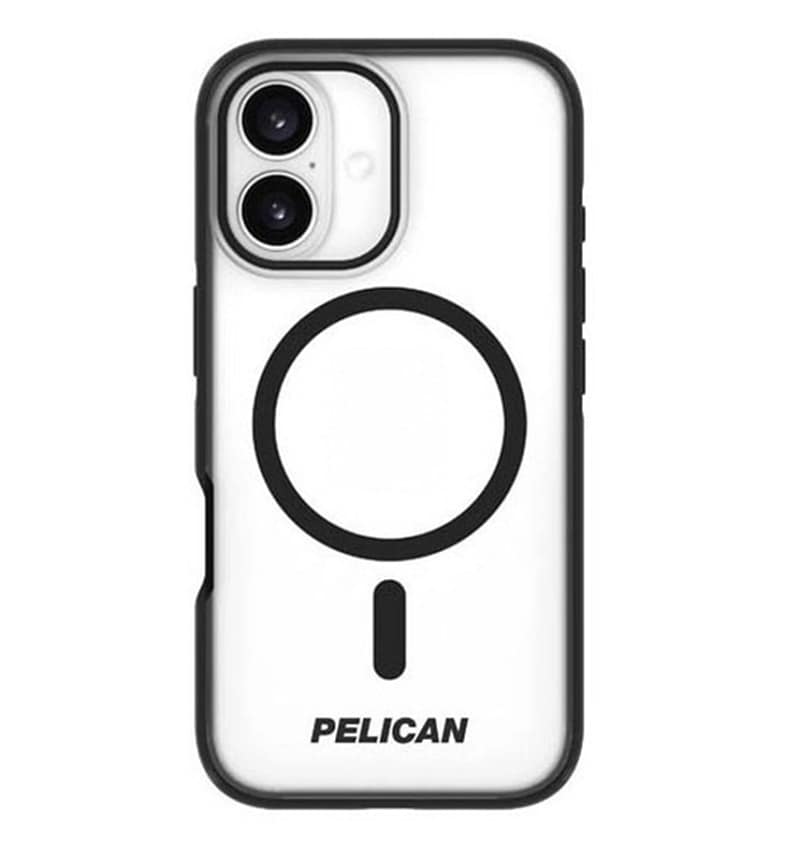 iPhone 16 Case – Clear/Black Frosted | Pelican Ranger MagSafe Cover with Rugged Drop Protection & Sleek Design