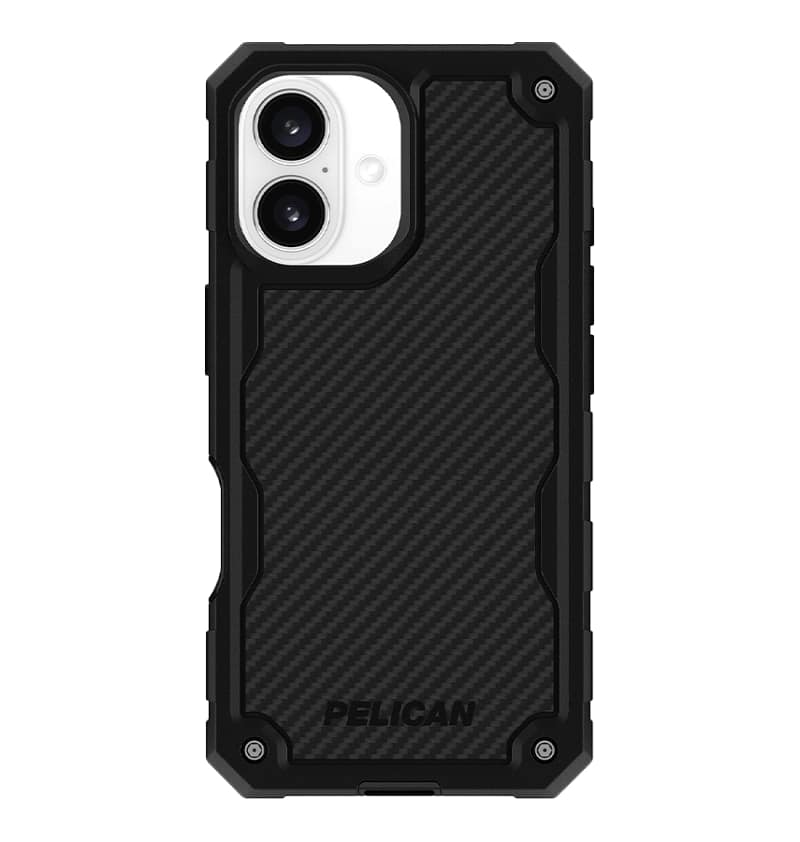 iPhone 16 Case – Carbon Fiber | Pelican Shield MagSafe Cover with Holster, Military-Grade Drop Protection & Heavy-Duty Design