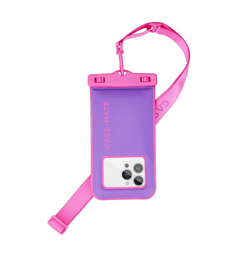 Case-Mate Waterproof Floating Pouch – Universal Purple/Fuchsia | Durable & Protective iPhone & Smartphone Accessory
