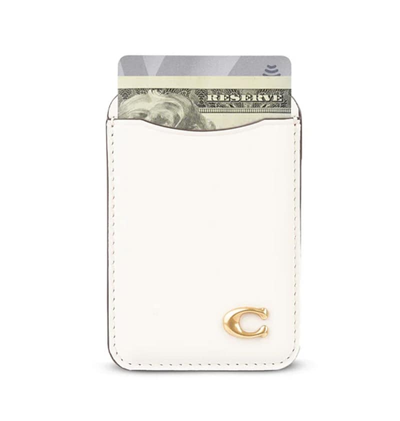 Coach MagSafe Card Holder – Chalk | Stylish Magnetic iPhone Card Holder for Everyday Use