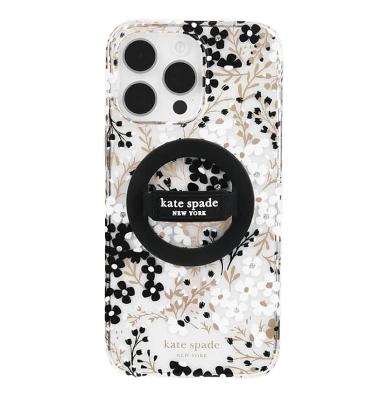Magnetic MagSafe Loop Grip – Black | Kate Spade Stylish & Functional Phone Accessory