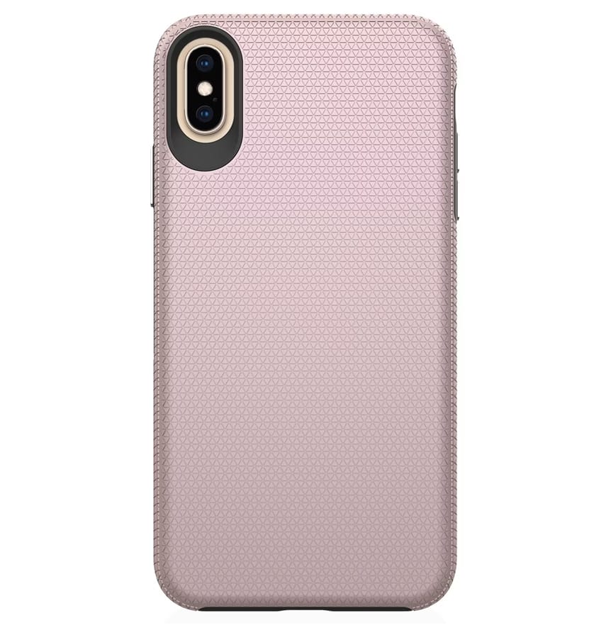 Rose gold triangle back cover for iPhone 7/8/SE2, stylish and durable protection.
