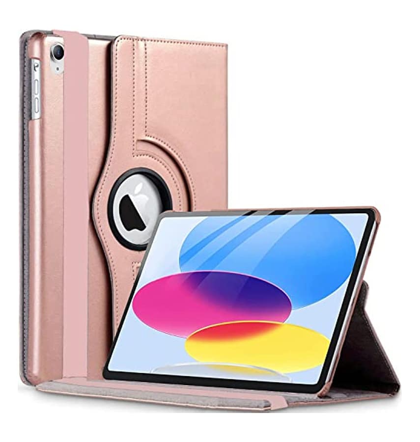 Rose Gold 360° case for iPad 10.9 10th Gen, stylish and full coverage protection