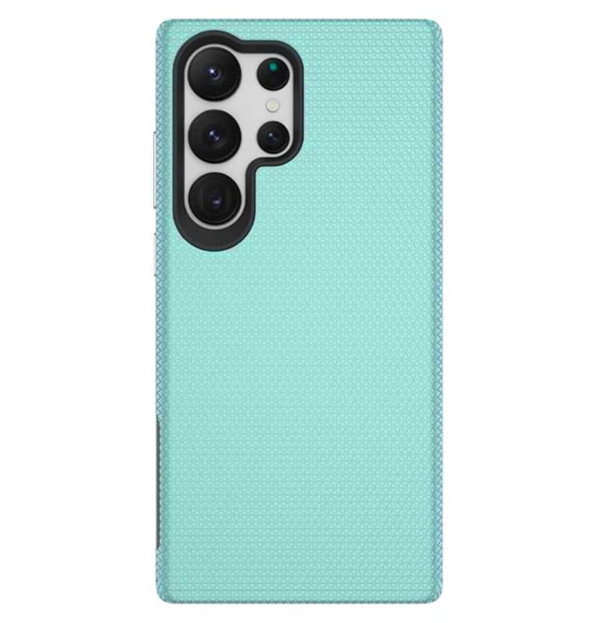 Aqua blue triangle design back cover for Samsung Galaxy S23 Ultra