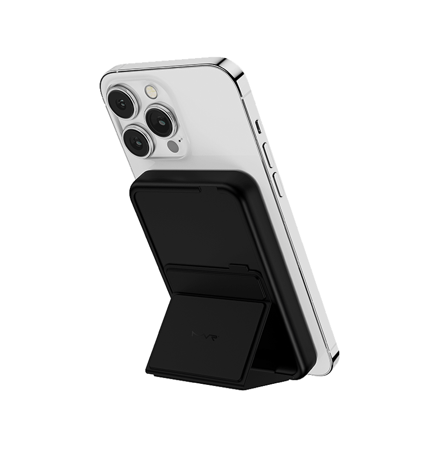 MVR MagSafe Power Bank - Black | 6500mAh, 2 – in – 1 Wireless Charger & Phone Stand, Portable 15W Fast Charging - Image 2