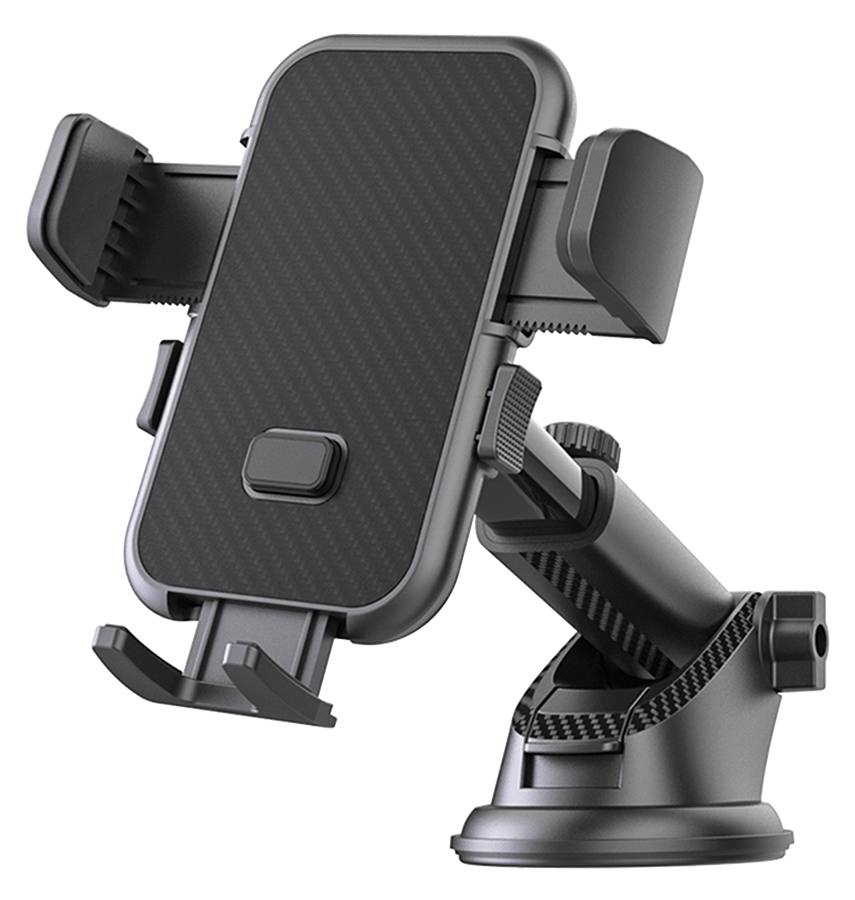 Beetle R1 Easy - Touch Universal Car Phone Holder - Black | Universal One - Hand Operation Clip Mount with Soft Rubber Grips & Air Vent Compatibility - Image 3