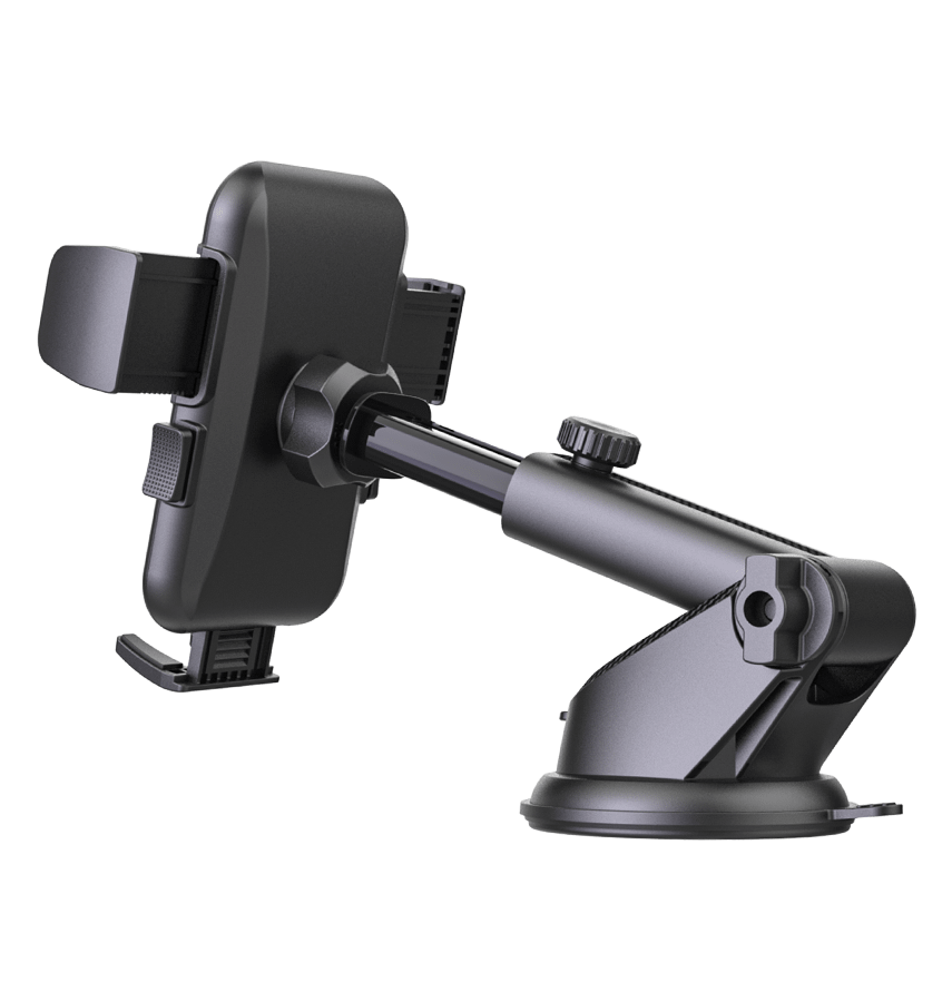 Beetle R1 Easy - Touch Universal Car Phone Holder - Black | Universal One - Hand Operation Clip Mount with Soft Rubber Grips & Air Vent Compatibility - Image 2