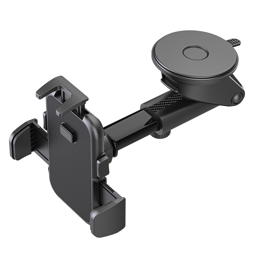 Beetle R1 Easy - Touch Universal Car Phone Holder - Black | Universal One - Hand Operation Clip Mount with Soft Rubber Grips & Air Vent Compatibility - Image 4