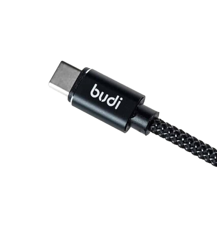 Budi 12m Type-C to Type-C fast charging cable, black, reliable and durable