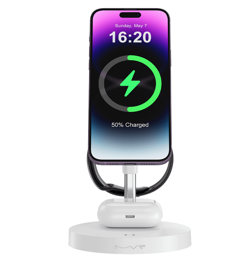 MVR 3 – in – 1 Wireless Charging Station - Black | 15W, MagSafe Compatible Charger - Image 4