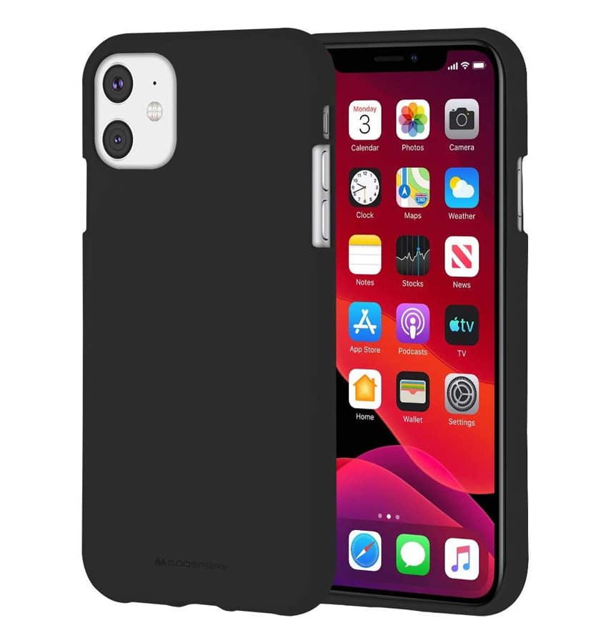 Black Mercury Soft Feeling back cover for iPhone 11, slim and reliable protection