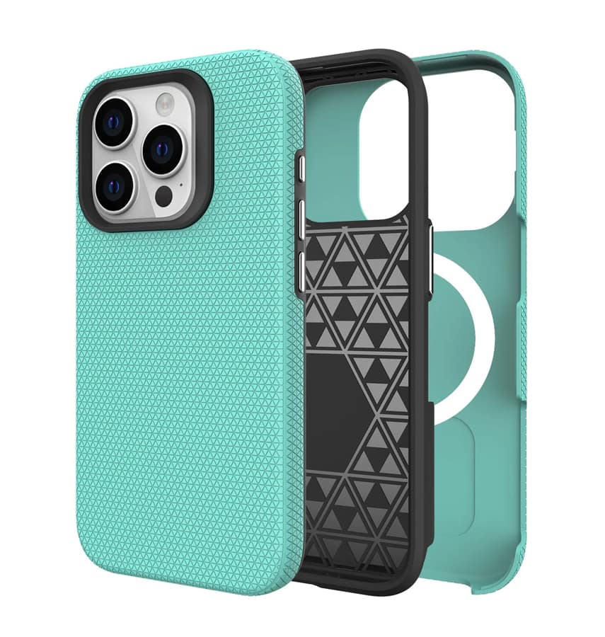 Mint generic triangle back cover for iPhone 11, sleek and secure fit