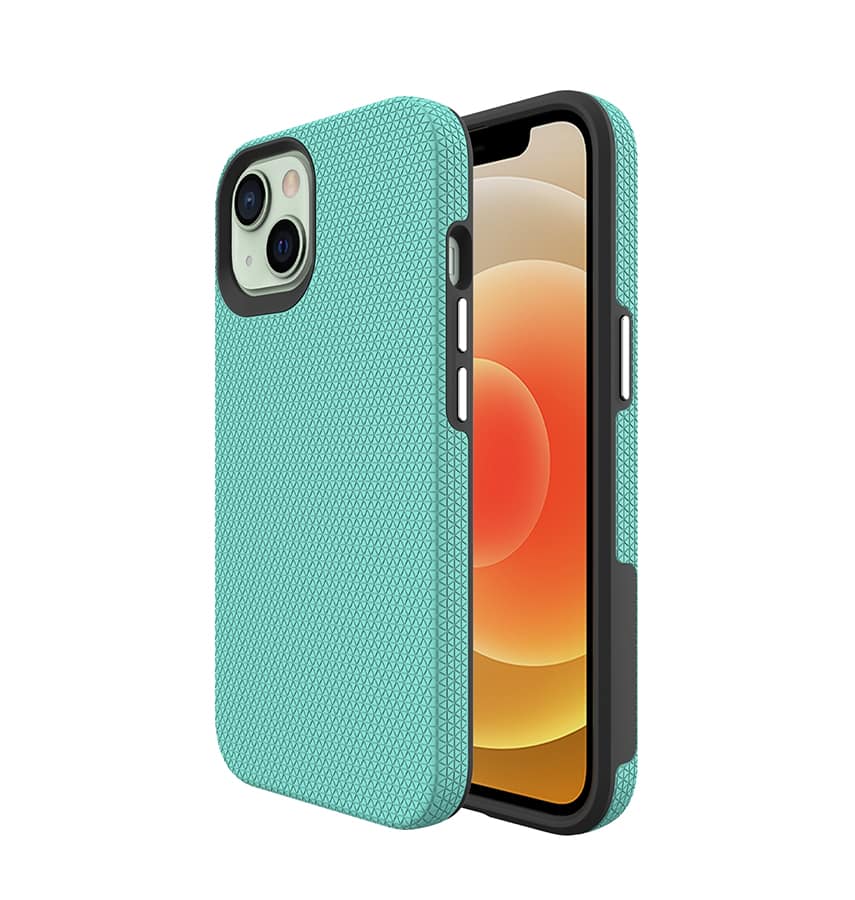 Mint Triangle MagSafe Back Cover for iPhone 15 Plus, fresh and slim fit