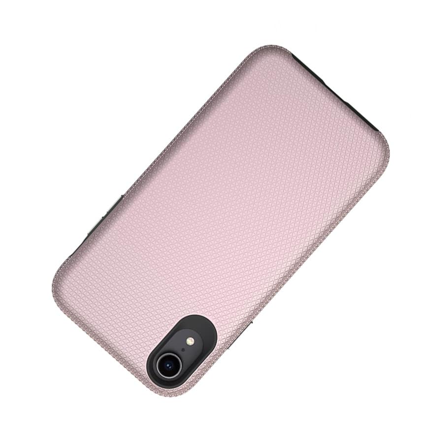 iPhone XR Triangle Geometric Case - Rose Gold | Rugged Shockproof Back Cover - Image 2