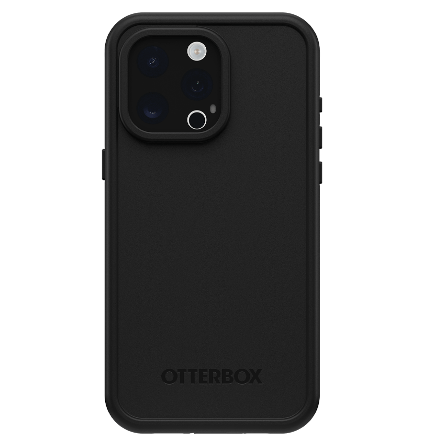 Black Otterbox Fre MagSafe Back Cover for iPhone 15 Pro Max, rugged and slim fit