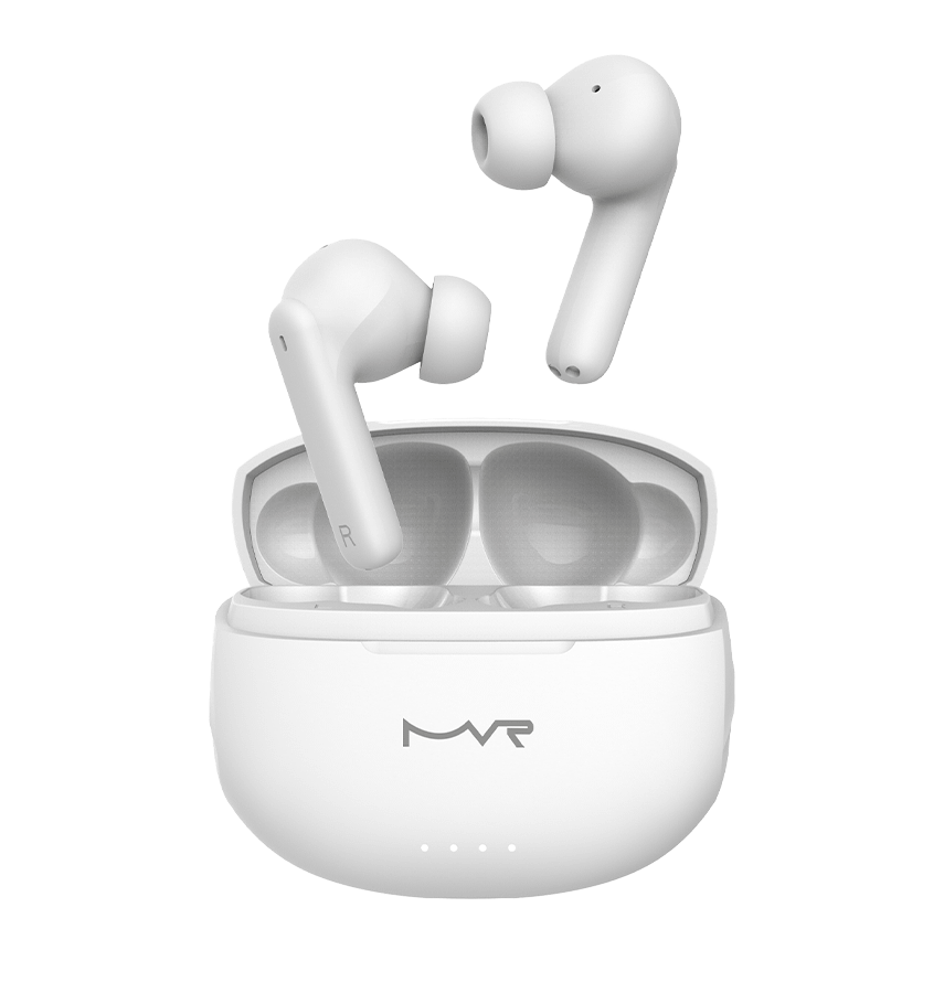 MVR Owl True Wireless Earbuds – White | Active Noise Cancelling (ANC), 30H Playtime & IPX5 Waterproof - Image 2