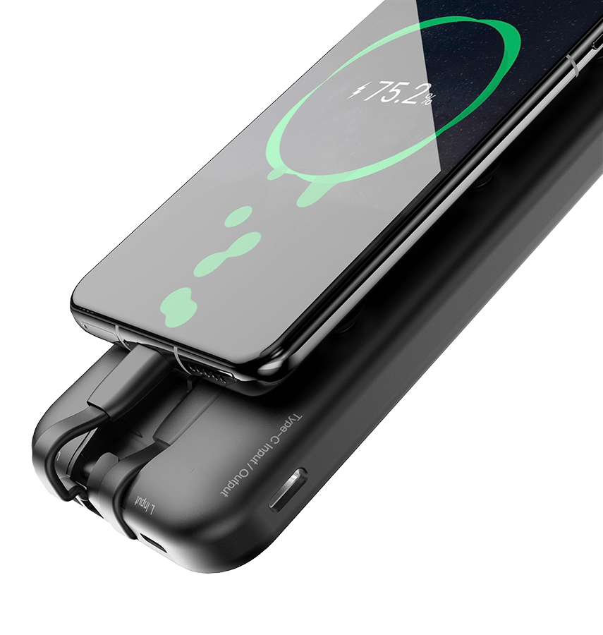 MVR Rapid 10S Power Bank - 10000mAh | 20W USB - C Fast Charging, Slim & Portable (Black) - Image 2