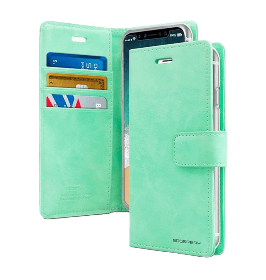 Mint Bluemoon wallet diary flip case for Samsung Galaxy S22 Ultra