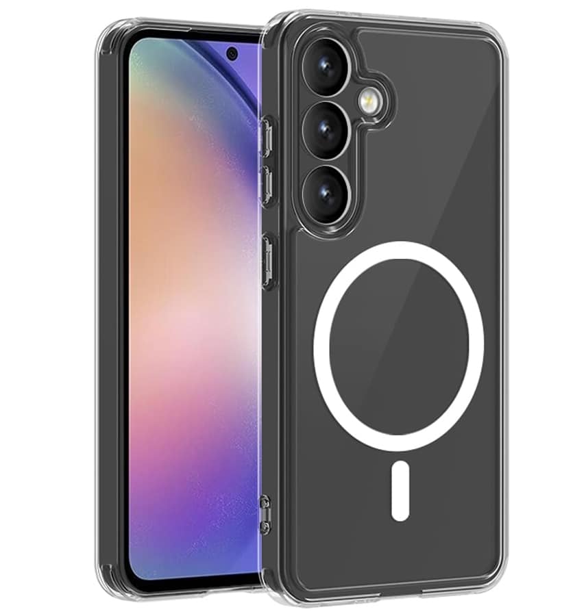 Crystal clear 2.2mm MagSafe back cover for Galaxy S24 Plus