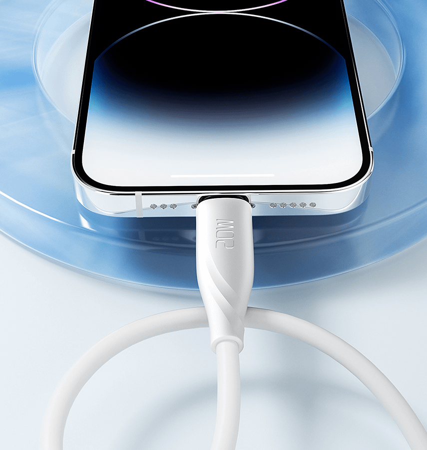 MVR Lightning Cable - White |20W, 1m Type C, 2.4A Fast Charging - Image 8