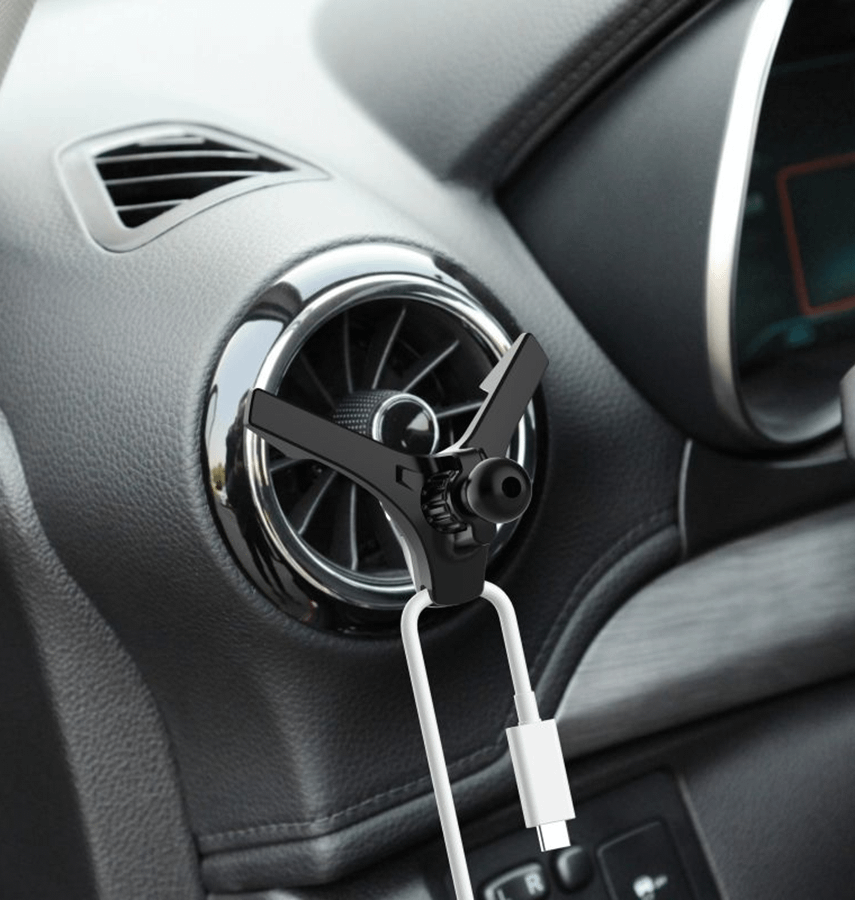 MVR T7 Car Phone Holder - Black | 15W Fast Wireless Charging, Dual – Coil Alignment, One – Hand Operation & Air Vent Clip - Image 5