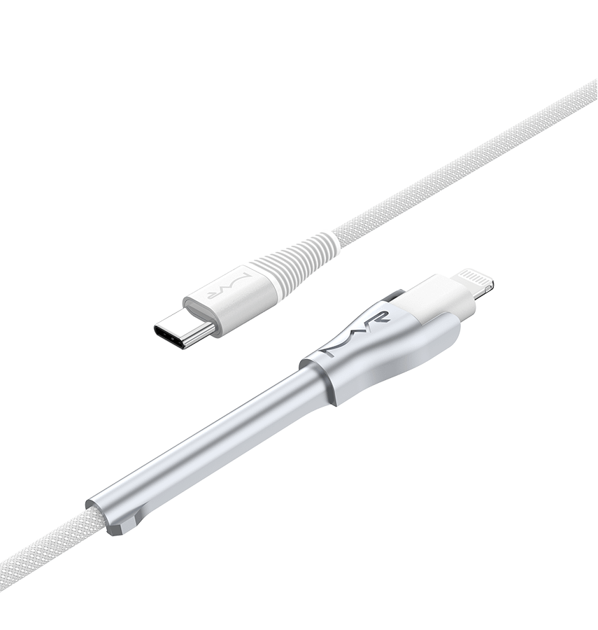MVR Lightning Cable - White | MFi Certified 1.2m USB C, Fast Charging with Phone Stand - Image 4