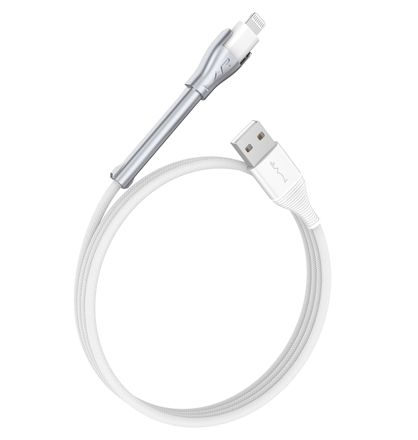 MVR Lightning Cable - White | MFi Certified 1.2m USB A, Fast Charging with Phone Stand - Image 5