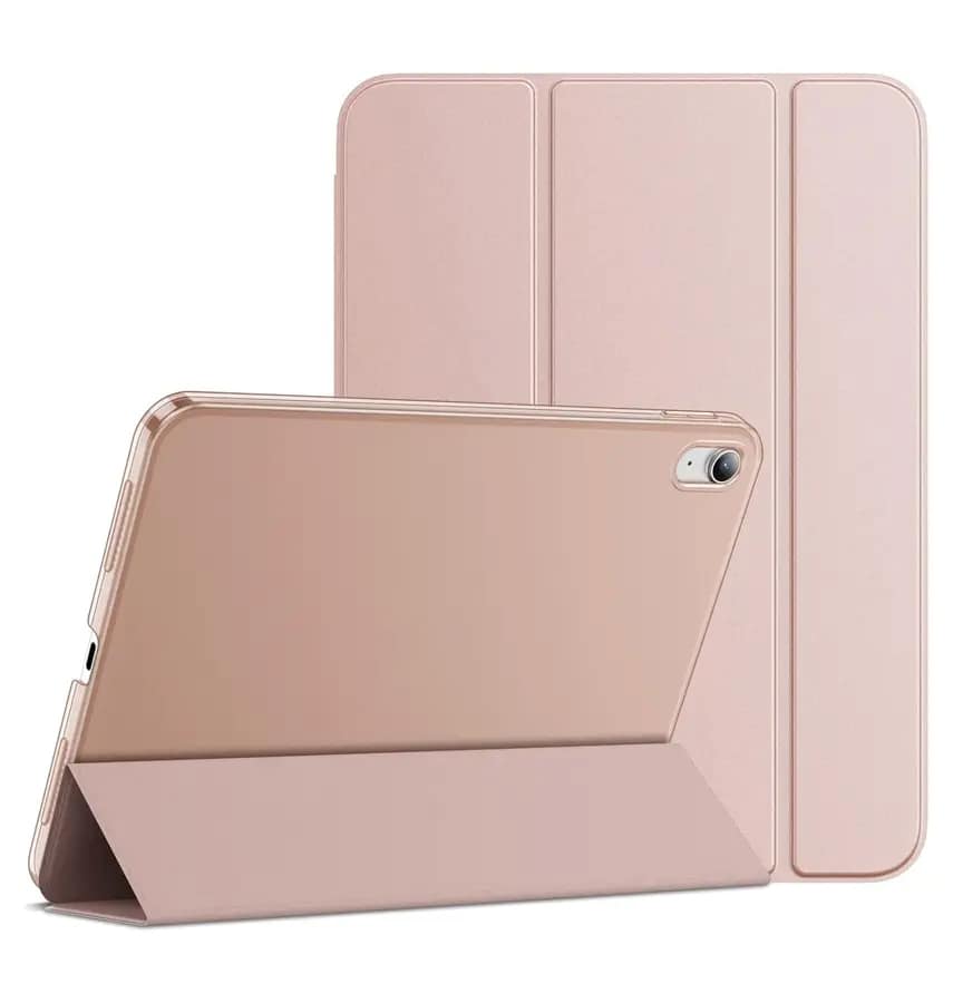 iPad 10.2 Pro 10.5 Air 3 Canvas Smart Case Rose Gold Black iBuy Series with Dedicated Apple Pencil Slot Multiple Viewing Angles